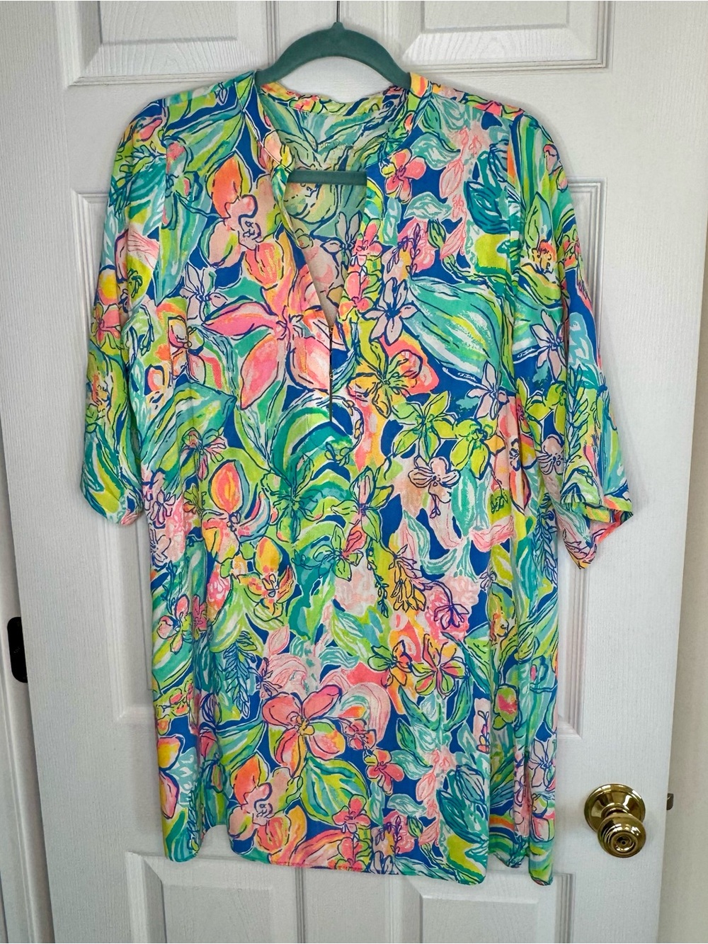 π¦RAREπ¦ Lilly Pulitzer Palma One Piece and Matching Esme Coverup Bennet Blue Surf - Picture 5 of 8